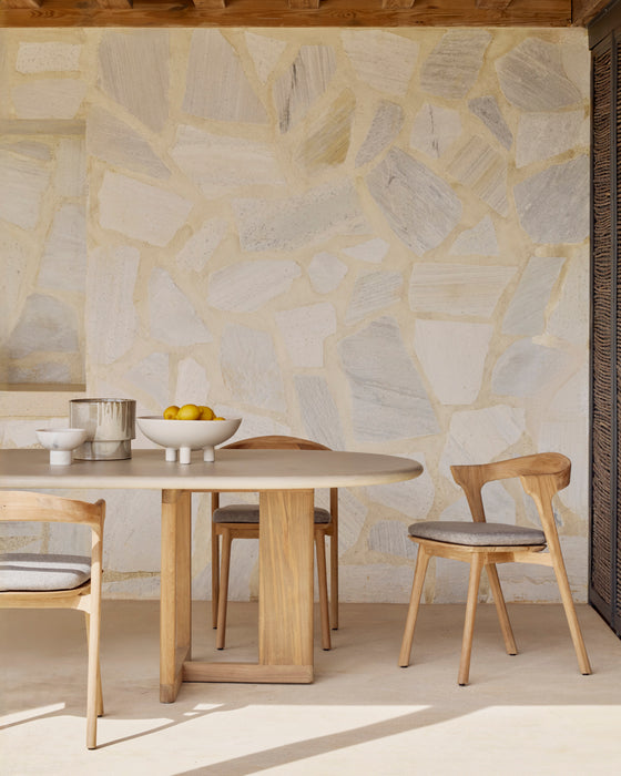 Trestle outdoor dining table