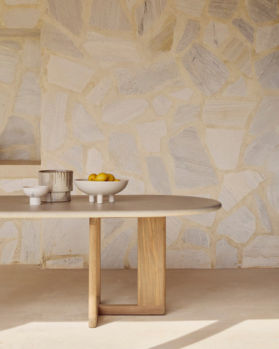 Trestle outdoor dining table