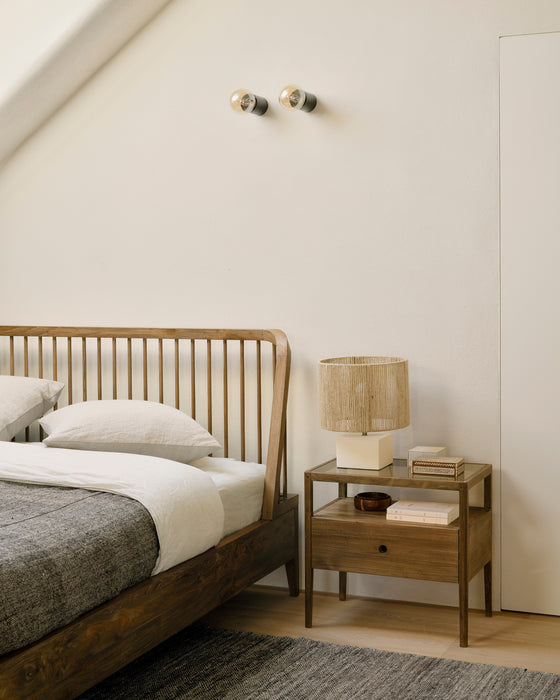 Spindle bedside table