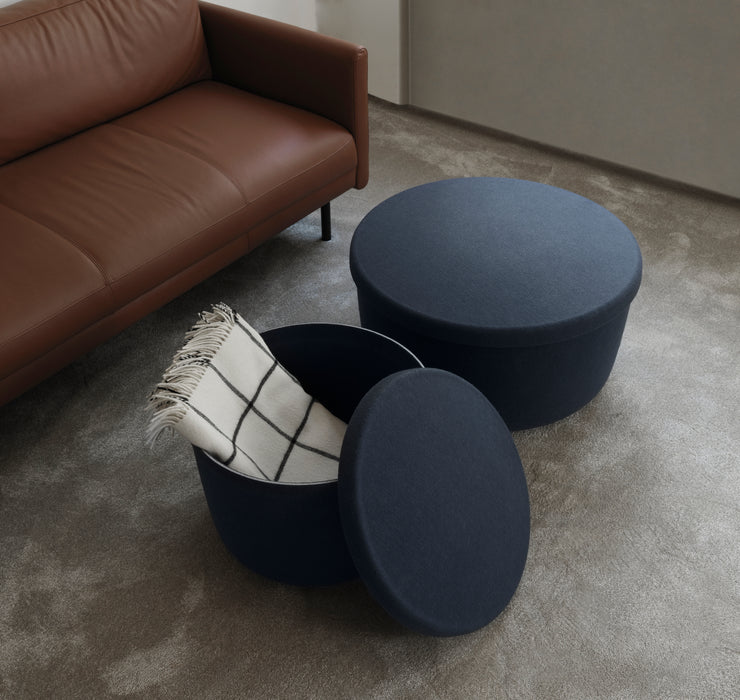 Hide Storage Pouf Small