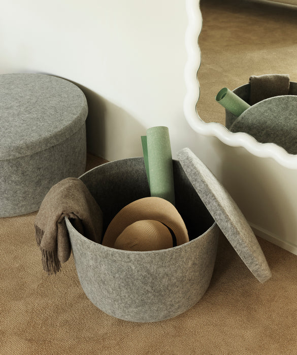 Hide Storage Pouf Small