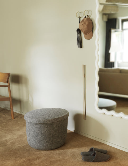 Hide Storage Pouf Small