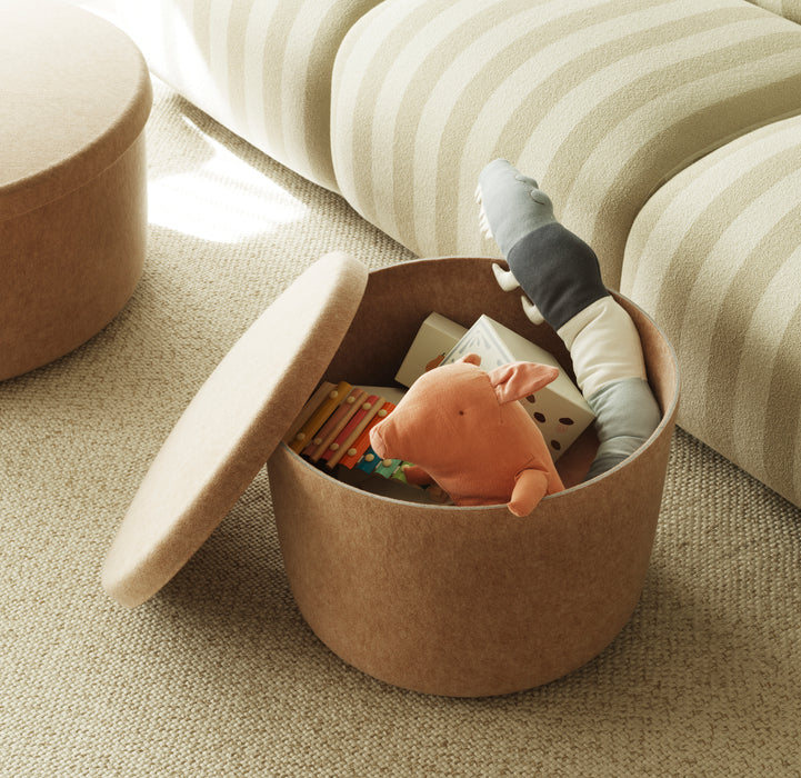 Hide Storage Pouf Small