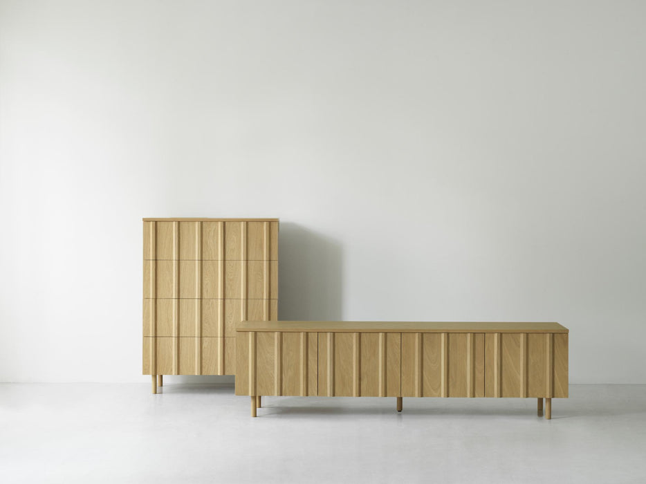 Normann Copenhagen Rib Dresser with 4 Drawers, Oak Normann Copenhagen Rib Dresser with 4 Drawers, Oak