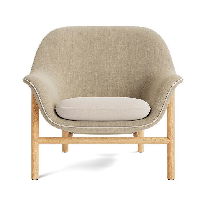 Drape Lounge Chair Low Wood