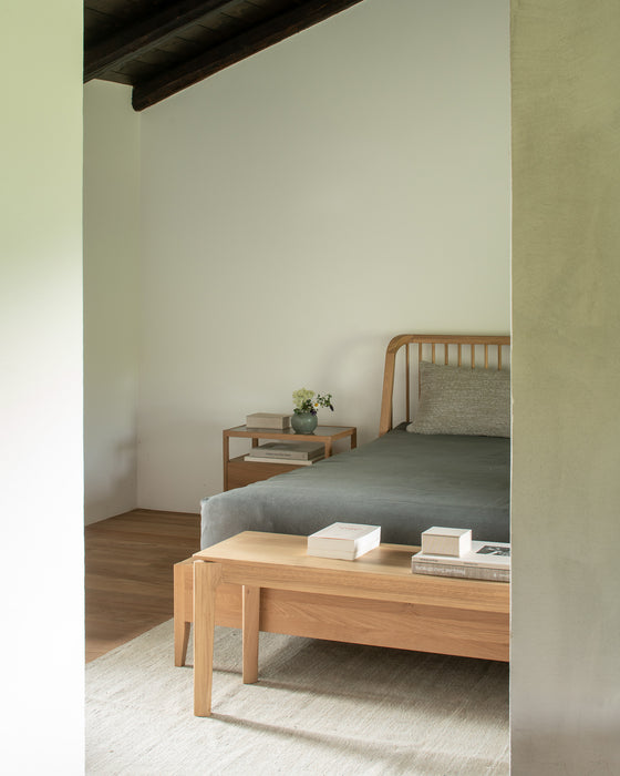 Spindle bedside table