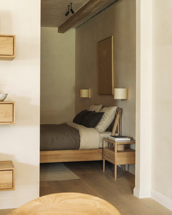 Spindle bedside table