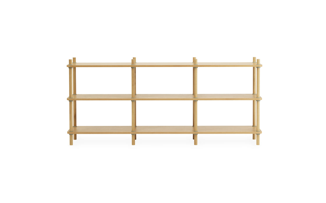 Jam Bookcase 8 poles Oak/grey