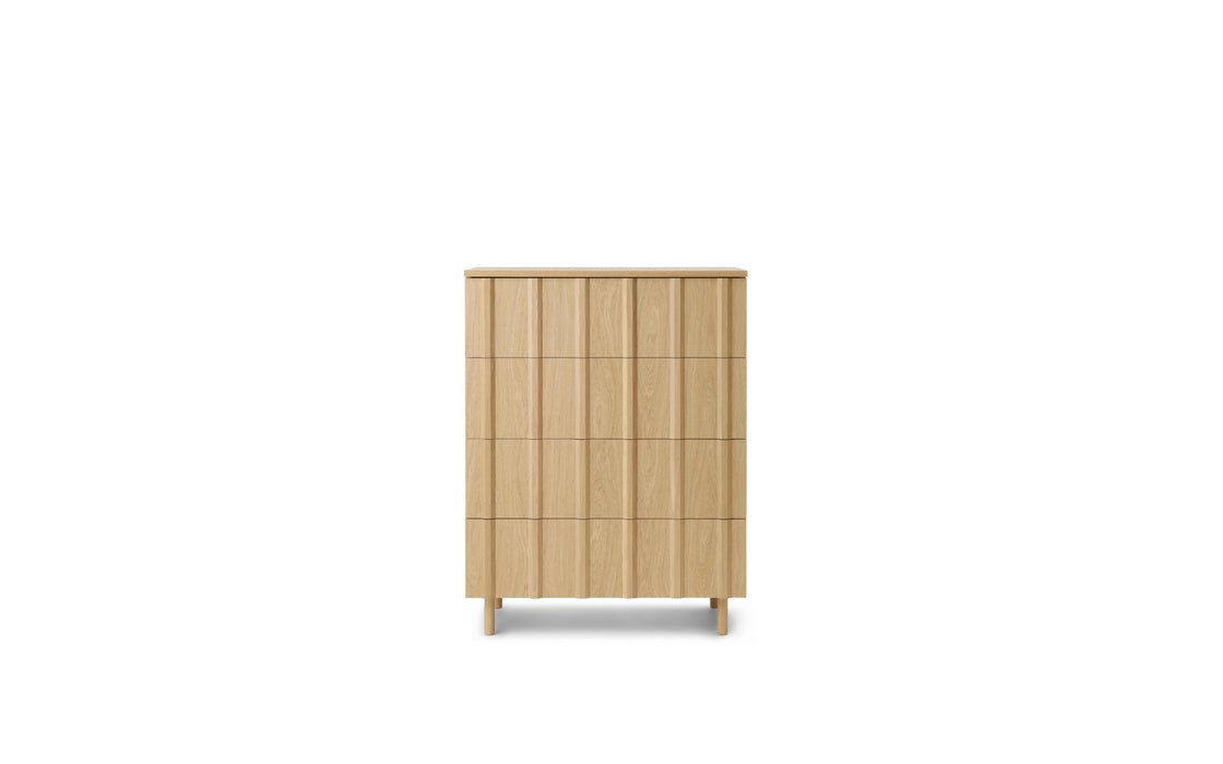 Normann Copenhagen Rib Dresser with 4 Drawers, Oak Normann Copenhagen Rib Dresser with 4 Drawers, Oak