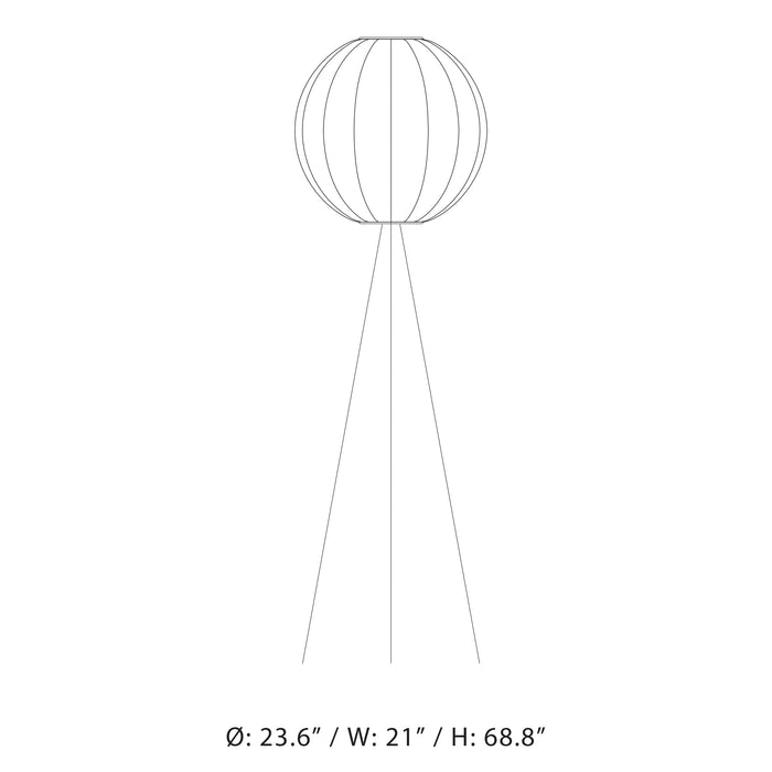 Made by Hand, Knit-Wit High Floor Lamp 60, Tweed Green, Floor,