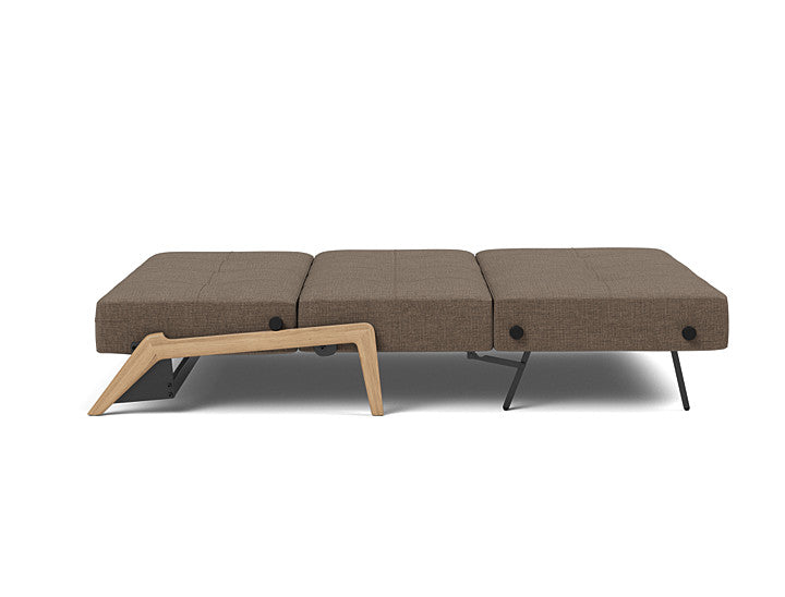 Cubed Full Size Sleeper Sofa With Wood Legs