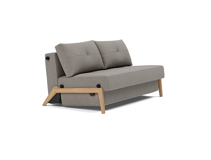Cubed Full Size Sleeper Sofa With Wood Legs
