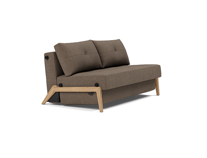 Cubed Full Size Sleeper Sofa With Wood Legs