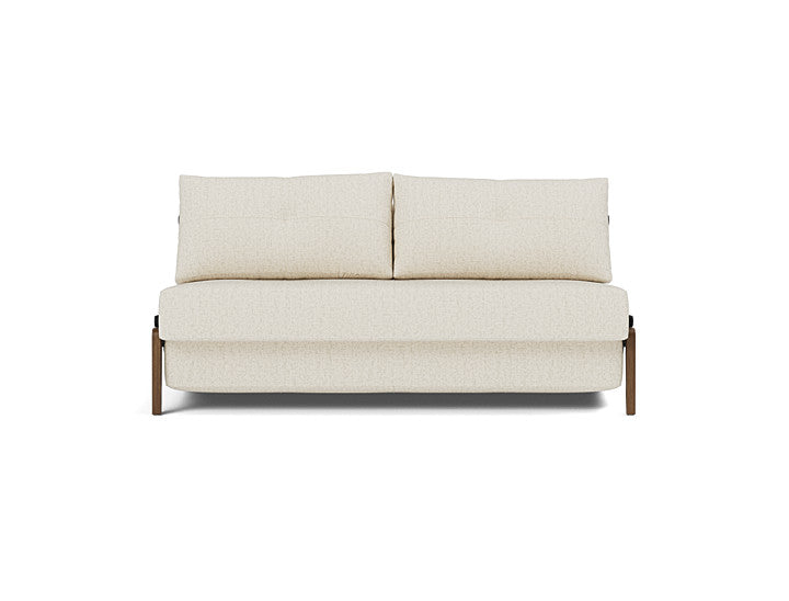 Cubed Queen Size Sleeper Sofa With Wood Legs