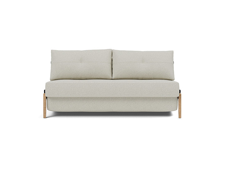 Cubed Queen Size Sleeper Sofa With Wood Legs