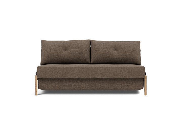 Cubed Queen Size Sleeper Sofa With Wood Legs