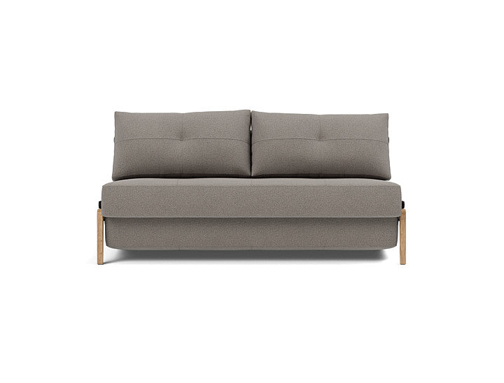 Cubed Queen Size Sleeper Sofa With Wood Legs