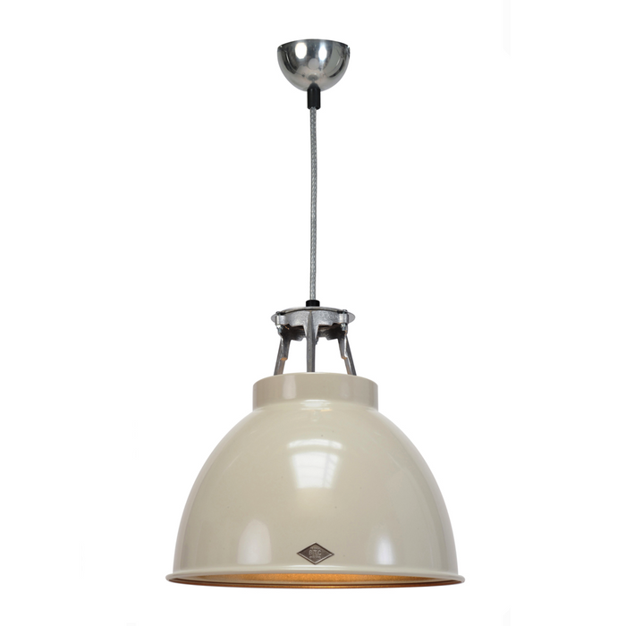 Original BTC, Titan Size 1 Pendant, Putty Grey with Etched Glass Diffusor, Pendant,