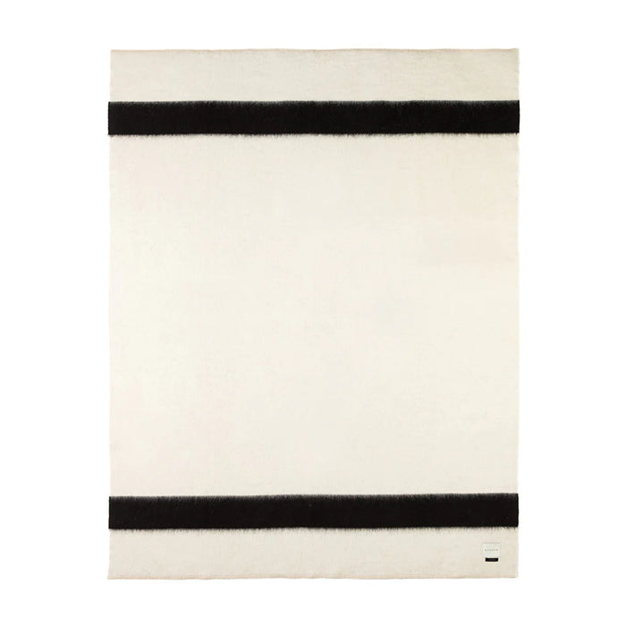 The Siempre Recycled Blanket Ivory with Black Stripe