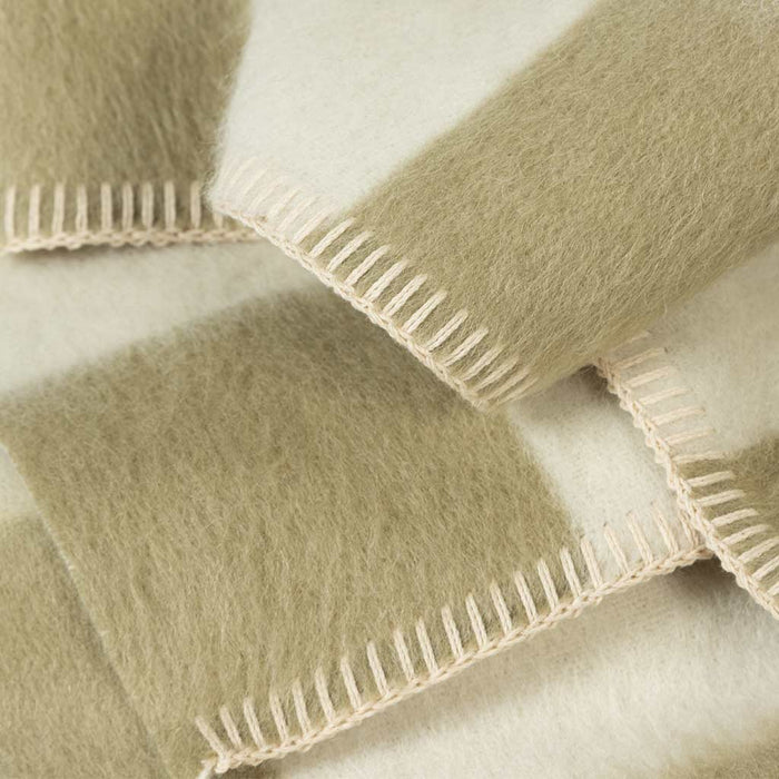 Crosby Heirloom Blanket boa ivory check