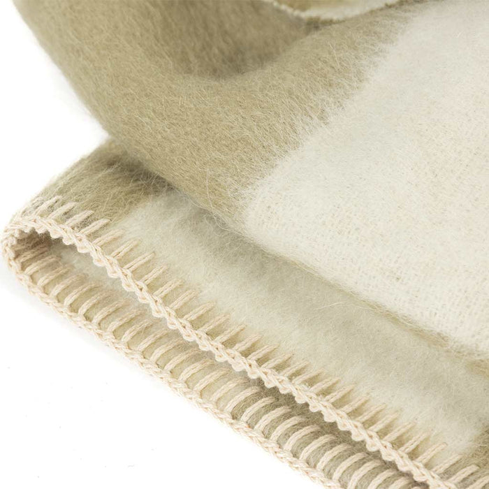 Crosby Heirloom Blanket boa ivory check