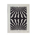 The Blacksaw Dopamine Psychedelic Art Blanket in Black/Ivory Flat laying product shot