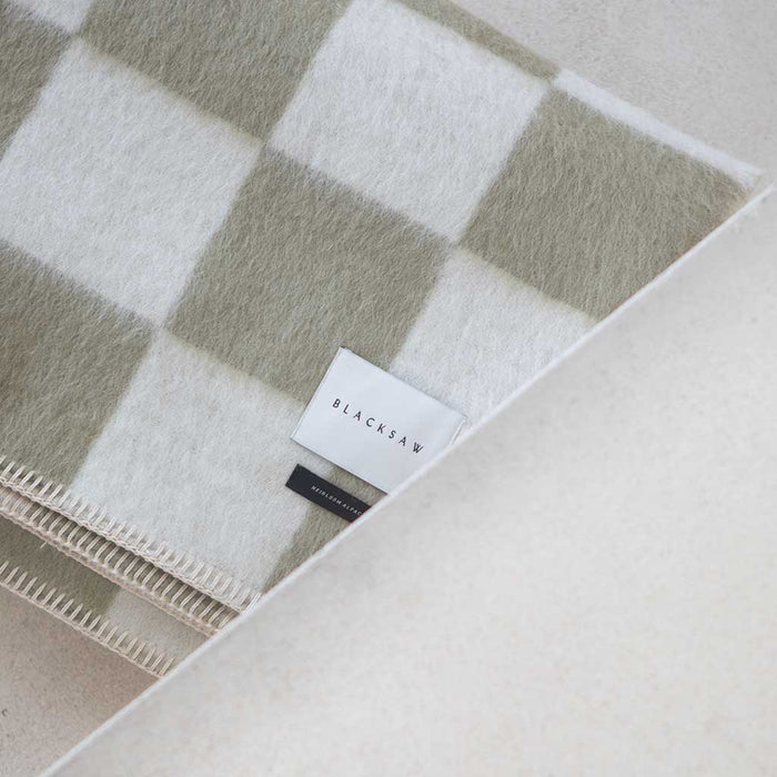 Crosby Heirloom Blanket boa ivory check