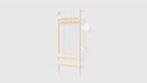 Blonde Uprights White Brackets Blonde Shelves /