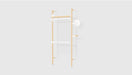 Blonde Uprights White Brackets Blonde Shelves /