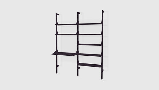 Black Uprights Black Brackets Black Shelves /