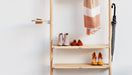 Blonde Uprights White Brackets Blonde Shelves / Lifestyle
