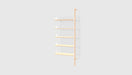 Blonde Uprights White Brackets Blonde Shelves /