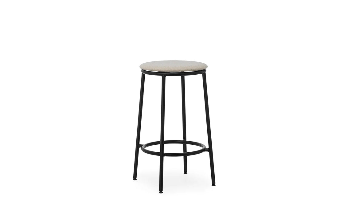 Circa Barstool 65cm Upholstery Black Steel