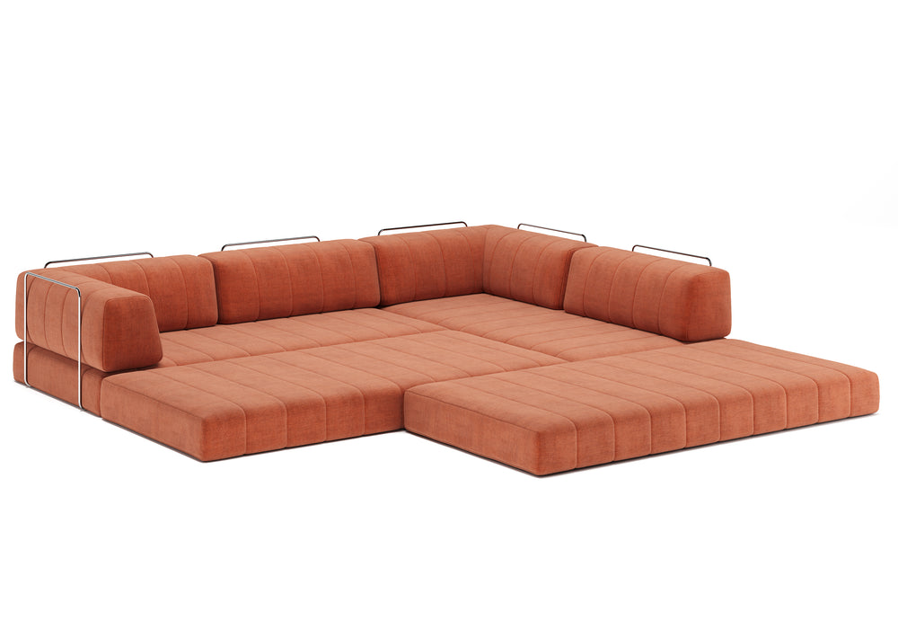 CozyPad Sleeper Sofa L-Shape with arms