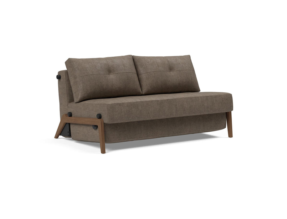 Cubed Full Size Sofa Bed With Dark Wood Legs