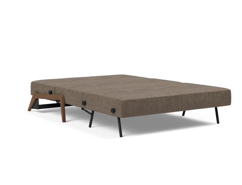 Cubed Full Size Sofa Bed With Dark Wood Legs