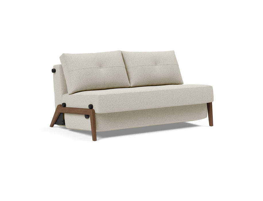 Cubed Full Size Sofa Bed With Dark Wood Legs