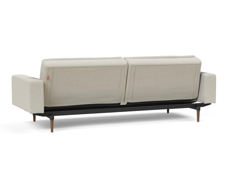 Dublexo Styletto Sofa Bed Dark Wood With Arms