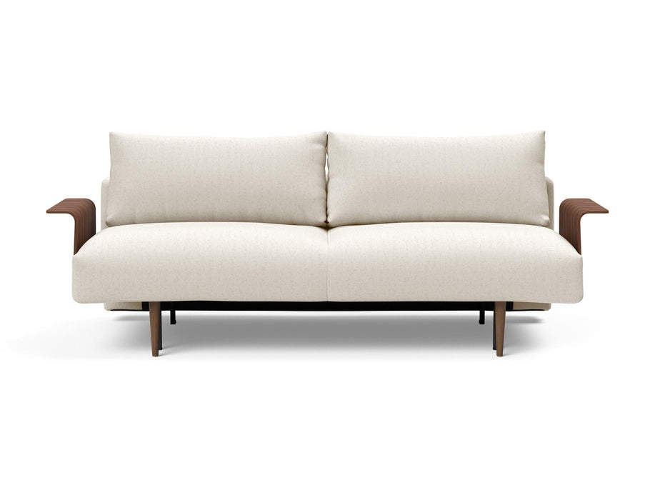 Frode Dark Styletto Sofa Bed Walnut Arms