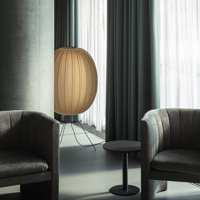 Made by Hand, Knit-Wit Medium Floor Lamp 65, Coral, Floor,