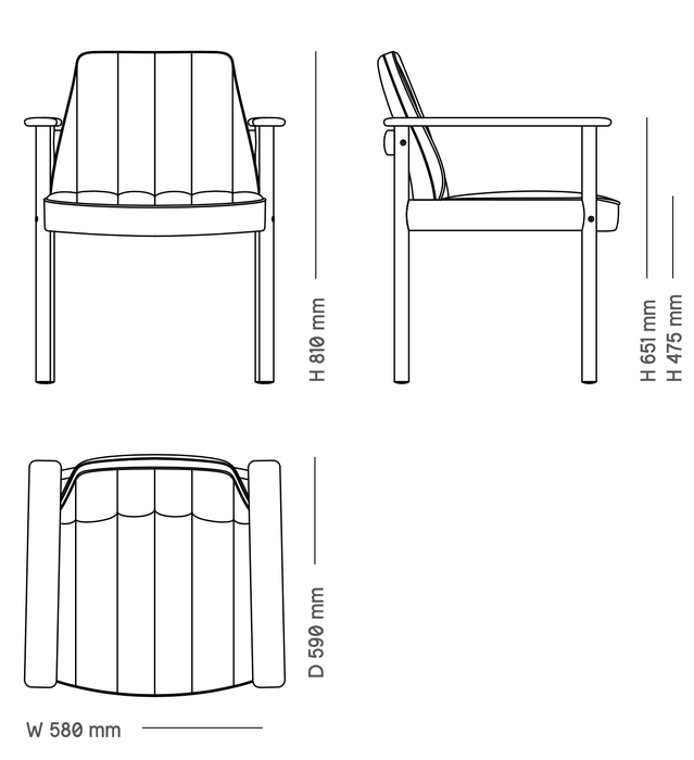 Ry arm chair [Made-to-order]