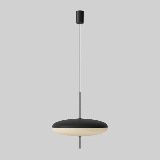 Astep, Model 2065, Black & White Diffuser Black Cable, Pendant, Gino Sarfatti,