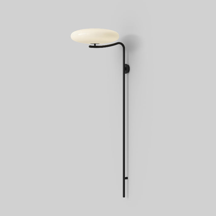 Astep, Model 2065 Wall, White Diffuser Black Cable, Pendant, Gino Sarfatti,
