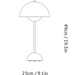 &Tradition, Flowerpot Table Lamp VP3, Red Brown, Table / Task,  Verner Panton