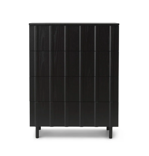 Normann Copenhagen Rib dresser with 4 drawers, Soft Black Normann Copenhagen Rib dresser with 4 drawers, Soft Black