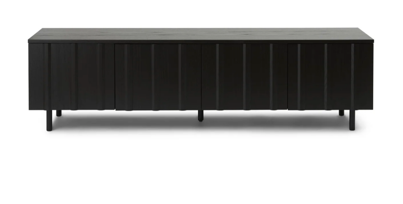 Rib Sideboard Low Soft Black