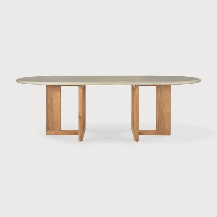 Trestle outdoor dining table