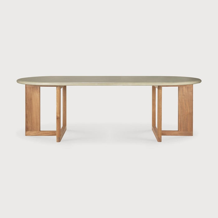 Trestle outdoor dining table
