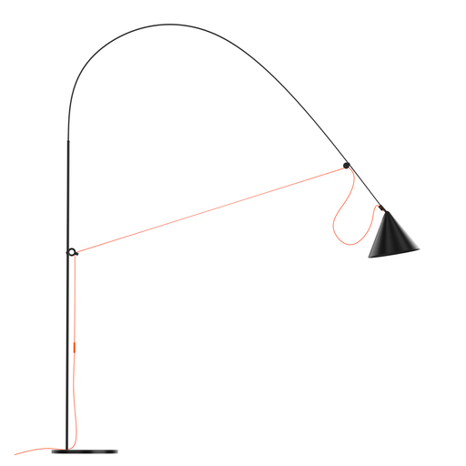 Midgard, Ayno Floor Lamp, XL - Black, black cord