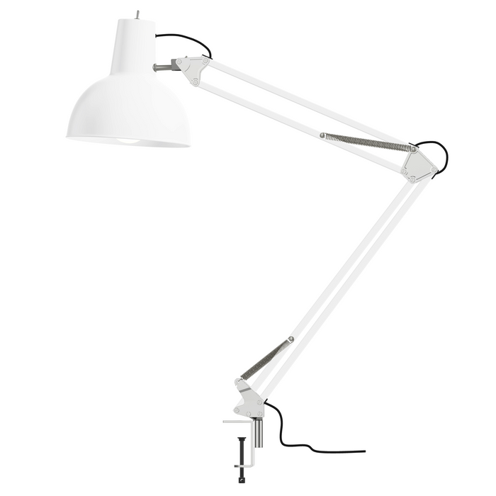 Midgard, Spring Balanced Clamp Lamp, White